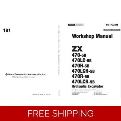 HITACHI ZX470-5B SERIES WORKSHOP MANUAL AND DIAGRAMS